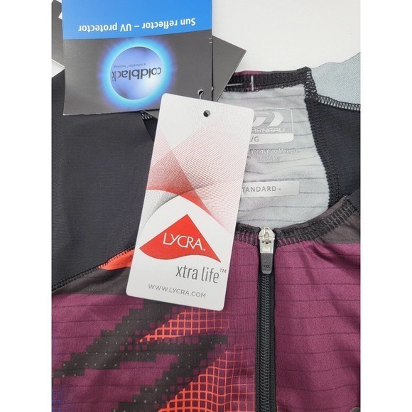 Louis Garneau Men's Pro Carbon‎ Triathlon Top -L-Pop Lycra and ColdBlack UV Prot - Picture 10 of 10